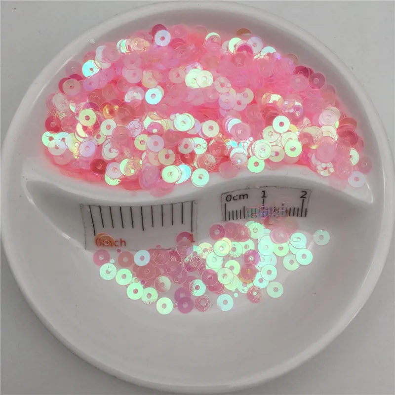 4mm Flat Round Transparent PVC Loose Sequins Paillette Sewing Craft For Wedding Decoration Garment Dress Shoe Cap DIY Wholesale