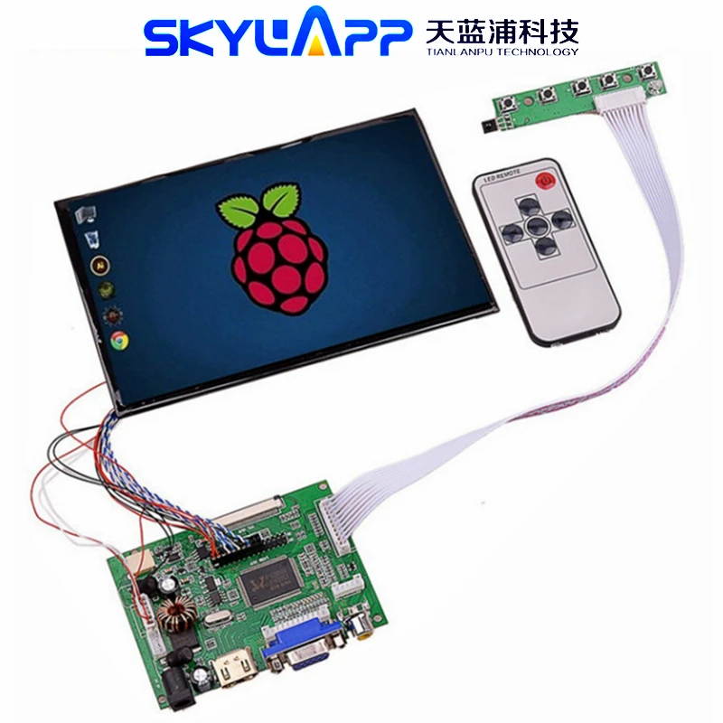 

High Resolution Display with Remote Driver Control Board, 7''Inch , 1280*800 IPS Screen, 2AV HDMI VGA, Raspberry Pi