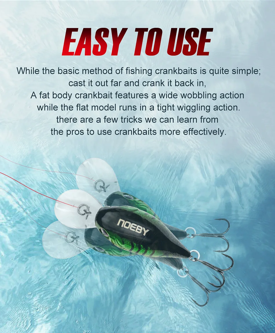 NOEBY Mini Schwimmender Crankbait Köder 45mm 8g Jerkbait Harter Köder für Forelle, Hecht, Barsch, Süßwasser-Angeln – Detail 6
