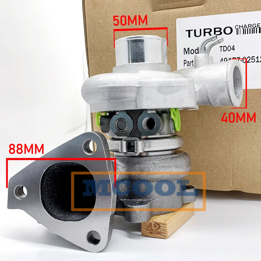 NEW Turbo Charger Complete Kit TD04-11G For Hyundai Gallopper 2.5 TDI 73Kw D4BH (4D56 TCI) 1996- Turbine MR355225  49177-02512