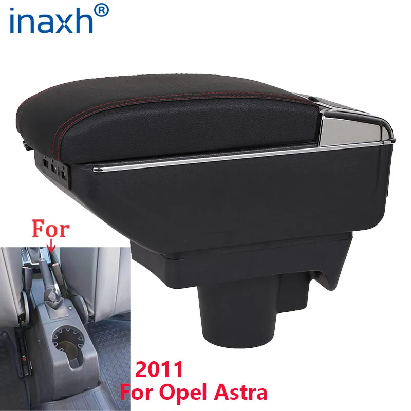 For Opel Astra Armrest Box For Opel Astra H Car Armrest 2008-2011 Interior details  refitting Car Accessories Storage box USB