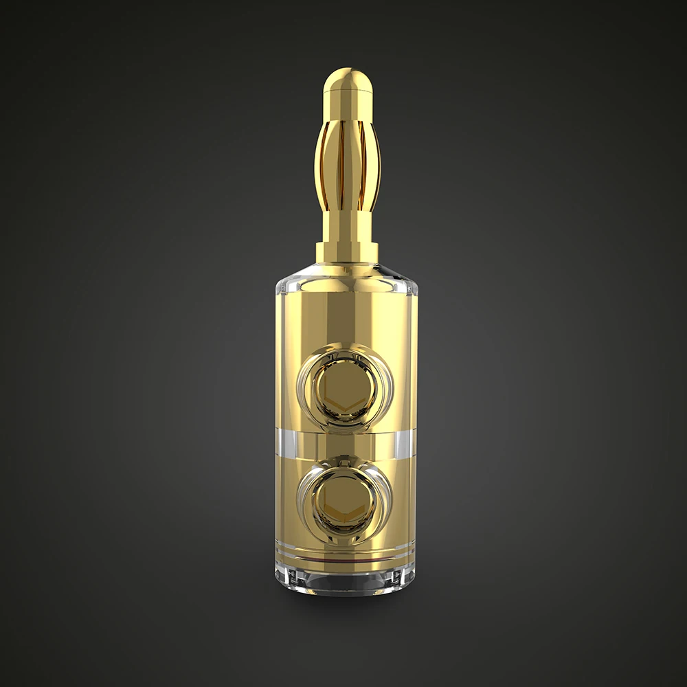 Audiocrast b553g alto-falante terminais pino de fio banana plug parafuso adaptador de fio 24k banhado a ouro banana conector novo