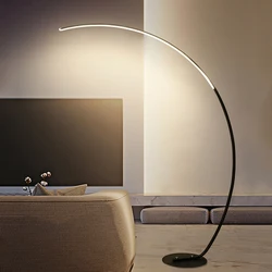 Lampada da terra a forma di arco nordico Led dimmerabile telecomando lampada da terra per soggiorno camera da letto studio decorazioni per la casa illuminazione interna