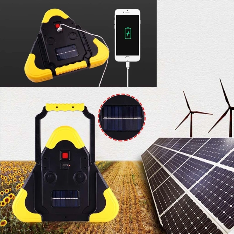 Segnale di avvertimento triangolare multifunzione luce di lavoro a LED per auto lampada di allarme di emergenza per la sicurezza stradale, luce lampeggiante su