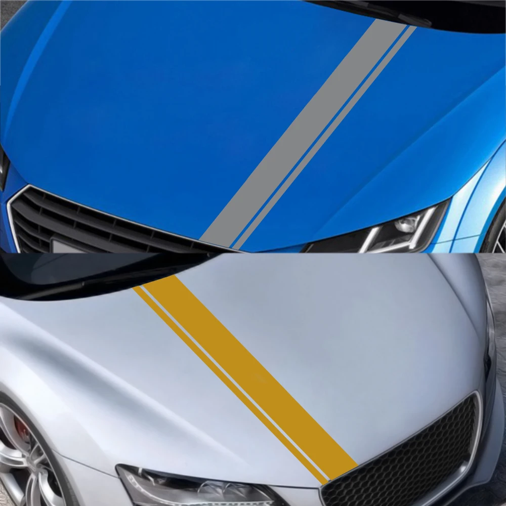 Universal  Car Hood Bonnet Sticker Decoration Decal For VW Volkswagen Tesla Skoda Volvo Suzuki BMW Seat Subaru Car Accessories