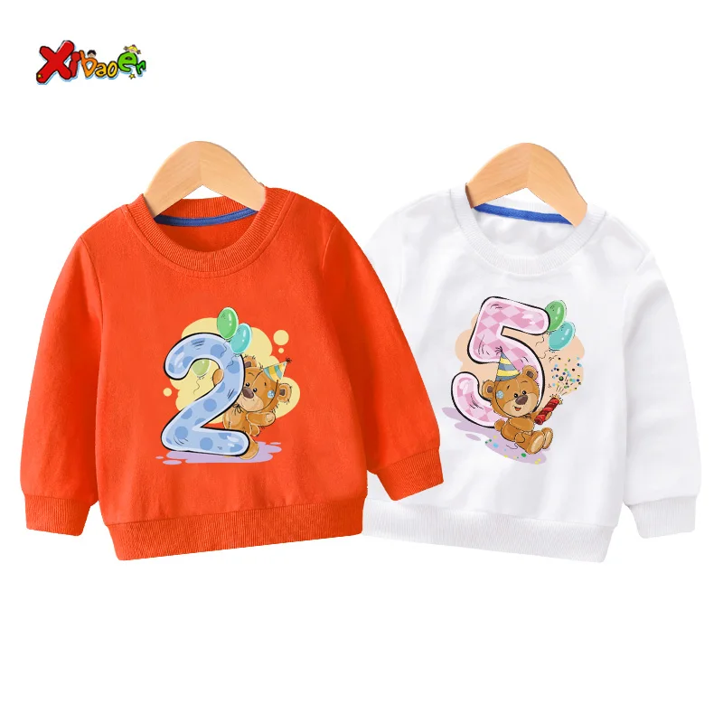 

Детская толстовка с длинным рукавом, на возраст 2-5 лет
