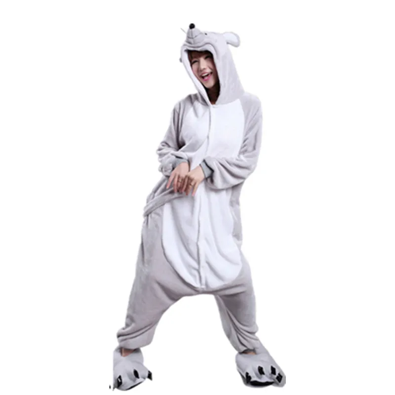 Phụ Nữ Động Vật Onesies Bộ Đồ Ngủ Rắn Chuột Ngựa Vằn Gà Con Ngựa Rồng Chó Hổ Con Heo Khỉ Thỏ Kigurumi Nữ Homewear Cho mùa Đông