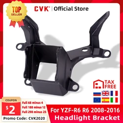 Suporte de carenagem para farol de motocicleta, cvk, fixação superior do farol para yamaha yzf 600 r6 2008 2009 2010 2011 2012 2013