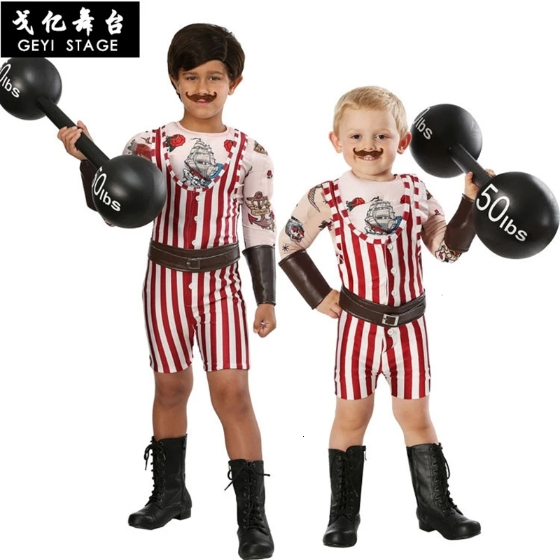 Anime outfit disguise weightlifter children suit cosplay suits Halloween costumes set costume for children party clothes