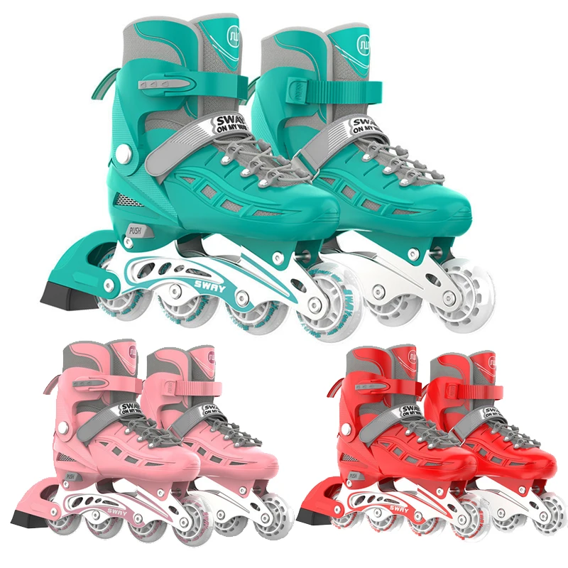 

Sneakers Rollers Skates Woemn Kids Adjustable Outdoor Beginner Inline skating Shoes Good Quality Aluminum Alloy Abec-7 4 Wheels