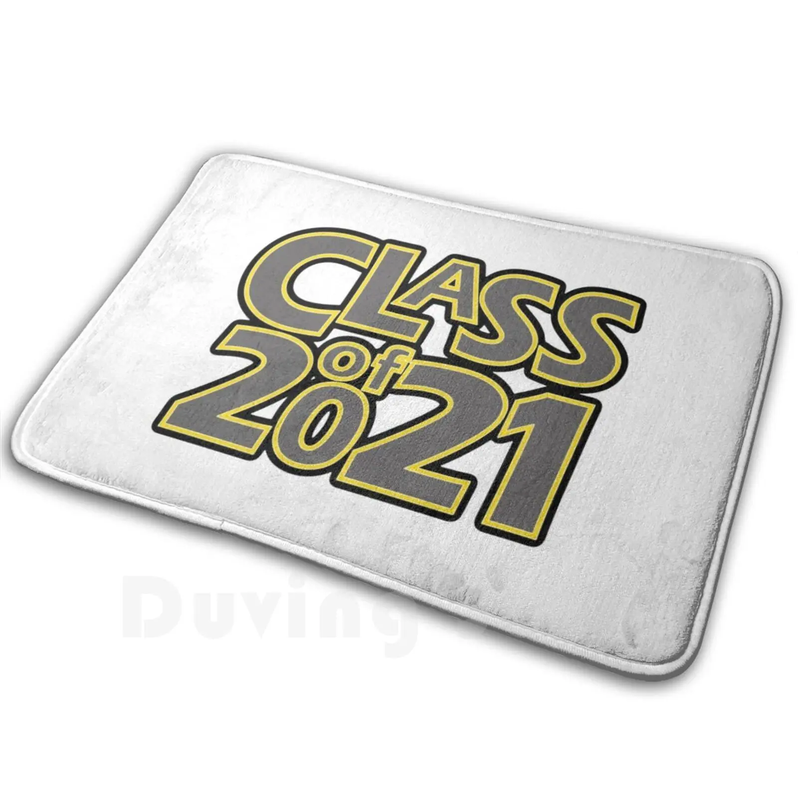 Grad Class Of 2021 Grey With A Golden Border Carpet Mat Rug Cushion Soft Non-Slip Vegas Las Vegas Team Team Colors Sports