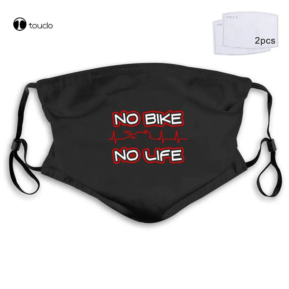 Stil Druck Männer Sommer Keine Biker Kein Leben Biker Motorrad Bekleidung Geschenk slim Fit Gesicht Maske Filter Tasche Tuch Reusable waschbar