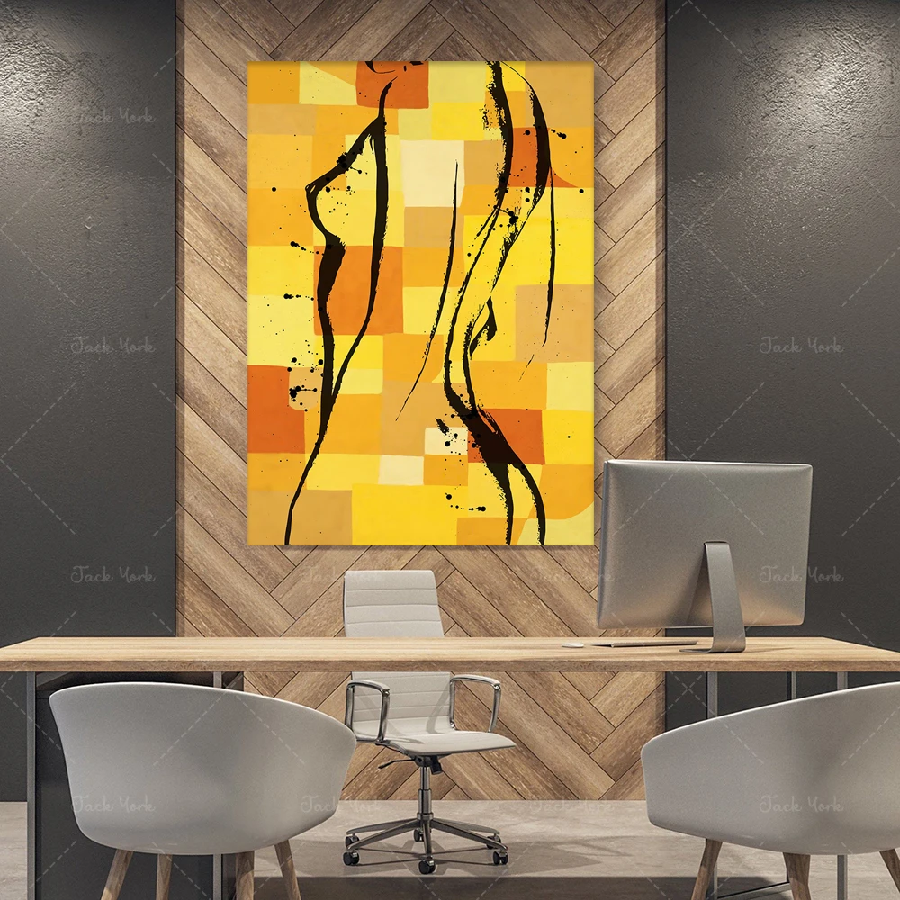 Female Form Minimalist Art Print - Bauhaus Prints
