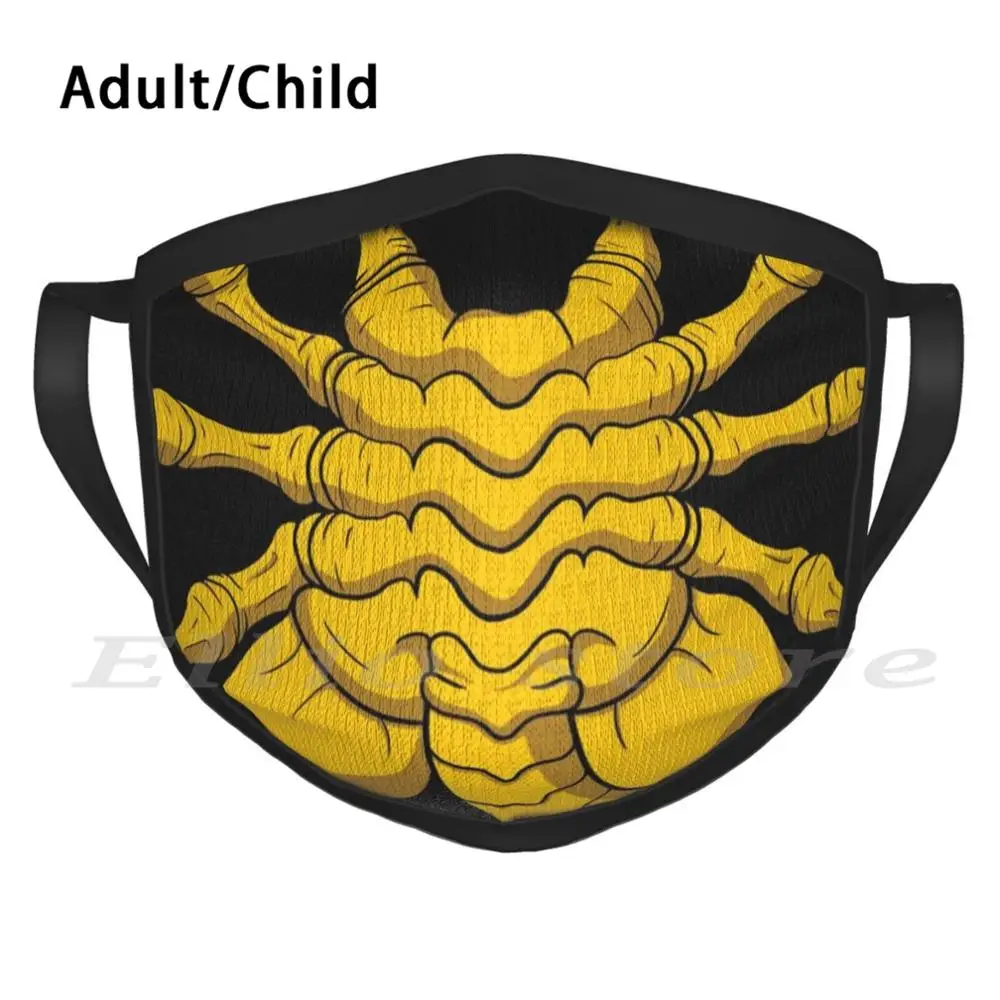 Máscara-Facehugger Adulto Crianças Anti Poeira DIY Cachecol Máscara Cyle Rosto Máscara Facemask Dentes Facehugger Rosto Hugger Xenomorph Xeno