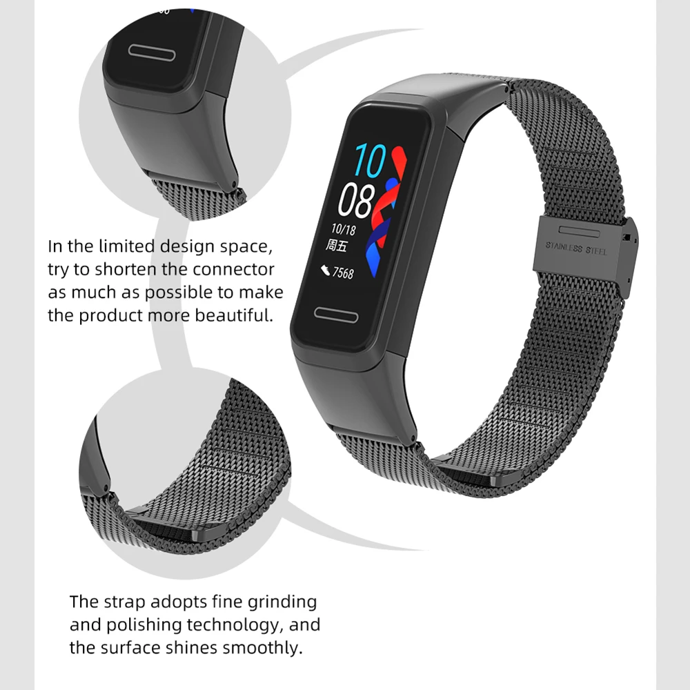 화웨이 밴드 4 메탈 손목 밴드 5i 스트랩, 화웨이 4 밴드 Correa 손목 스트랩