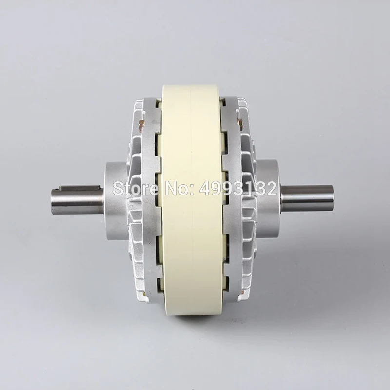 1,2 kg 12N.m Dual-achse Magnetische Pulver Kupplung 24V Spannung Controller Elektromagnetische Pulver Aufblasbare Welle