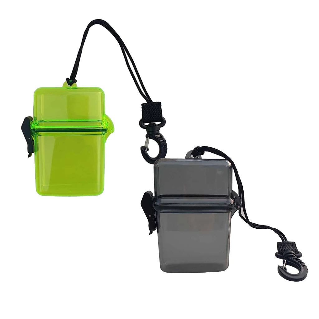 2Pcs Surf Scuba Diving Waterproof Dry Box Case for Money, ID Cards, License Keys for Swimming