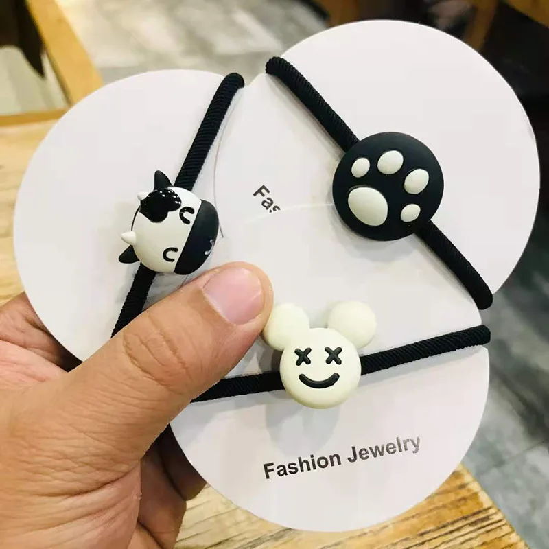 Creative New Style Carton Cow Animals Hair Band Korean Style Hair Rope Fashion Hair Ring Simple Nice Style All Matched Headpiece