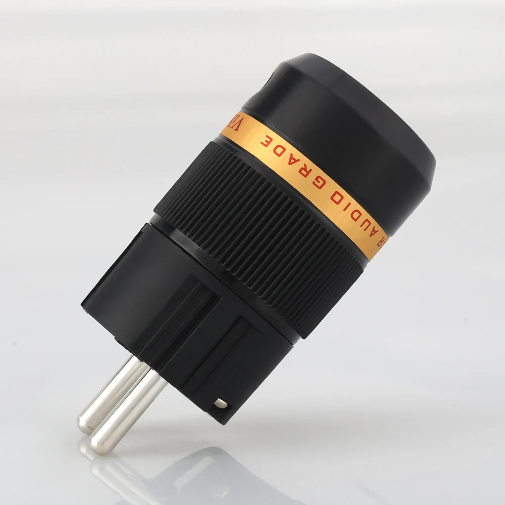 Viborg Высококачественная Вилка питания из чистой меди VE-501R с родиевым покрытием ЕС Schuko для DIY Hifi удлинитель электрического кабеля питания