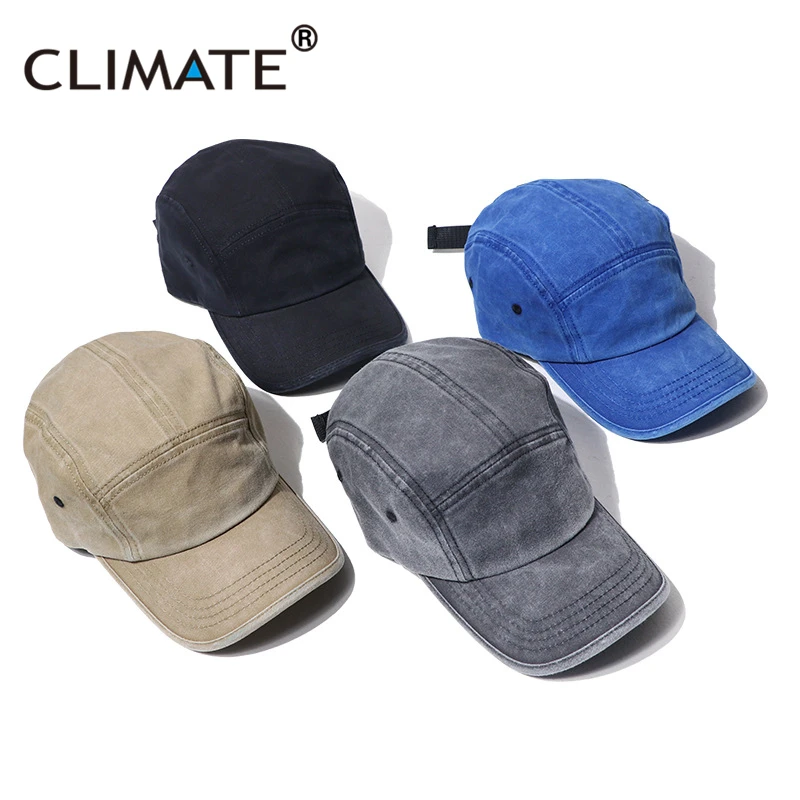 

CLIMATE New 5 Panel Cap Street Style Vintage Hip Hop Cap Hat Classic Camp Dad Casual Retro Snapback Caps Outdoor Camping Hat Cap