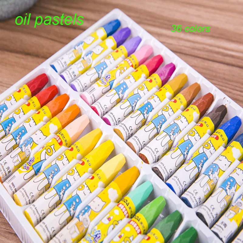 Creative Oil Pastels Colored Pencil Cartoon 36 Colors Drawing Non-Toxic Pencil Kids Student Pastel Pencils Art Supplies Painting