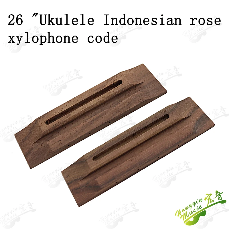 Ukelele de madera de rosa, guitarra clásica de 2.326 pulgadas, cuerda de transmisión de patio, puente de Listón, accesorios de material