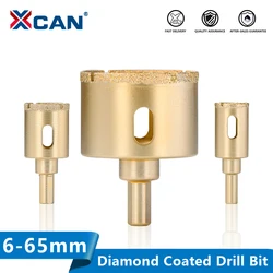 XCAN Diamond Coated Drill Bit 6-65mm Hole Saw Drilling Bits For Glass Ceramic Marble Tile Granite Power Tool Accessories Core Dr