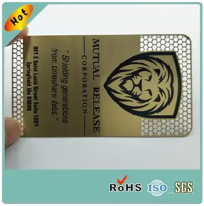 

plating gold color stainless steel metal business card