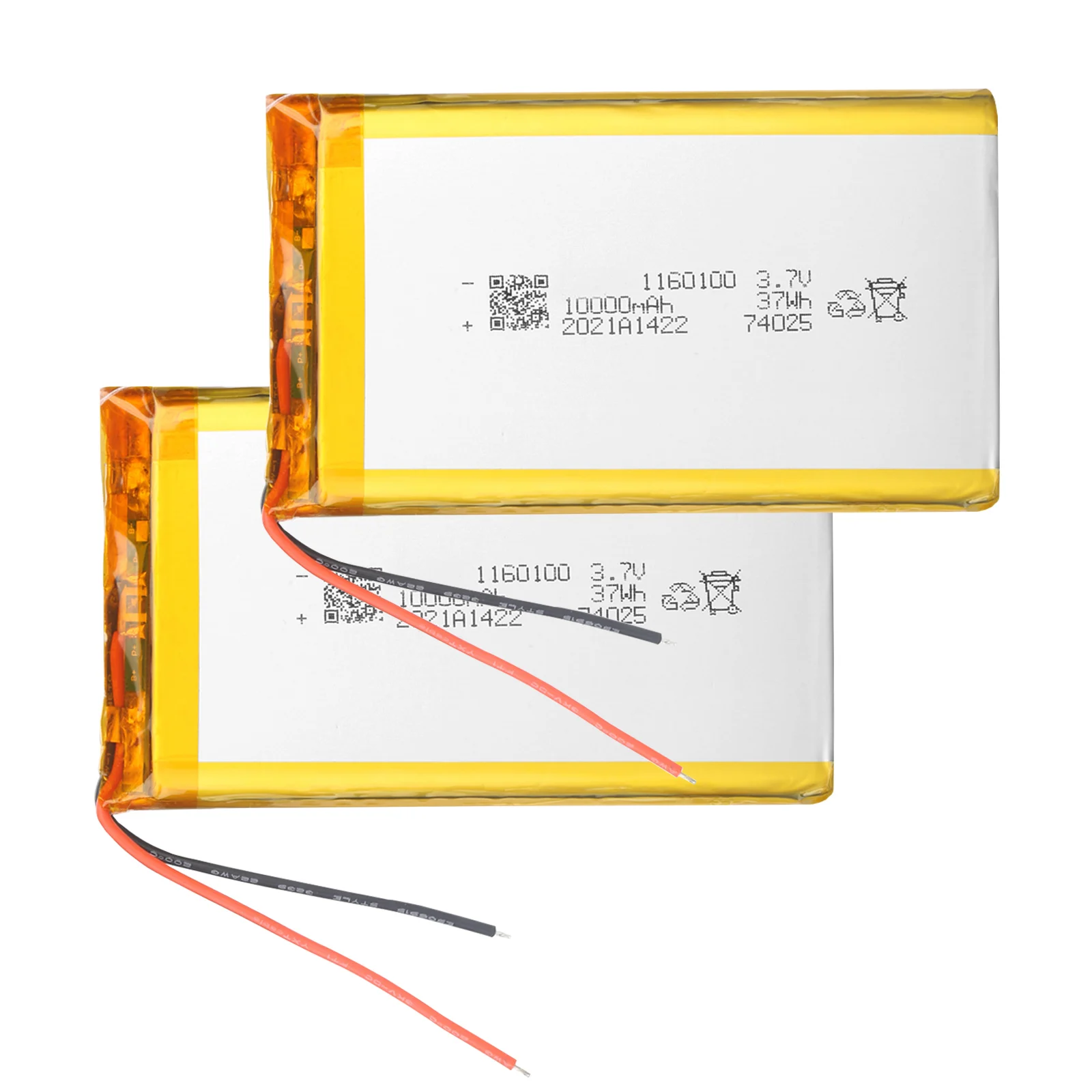 3.7V  1160100 lithium polymer battery 10000mAh mobile power rechargeable battery