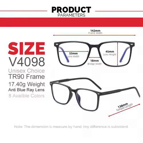 VIVIBEE Classic Square Blue Light Blocking Men Glasses Computer Gaming TR90 Black Anti Ray Eyeglasses Better Sleep Clear Eyewear - Image 6