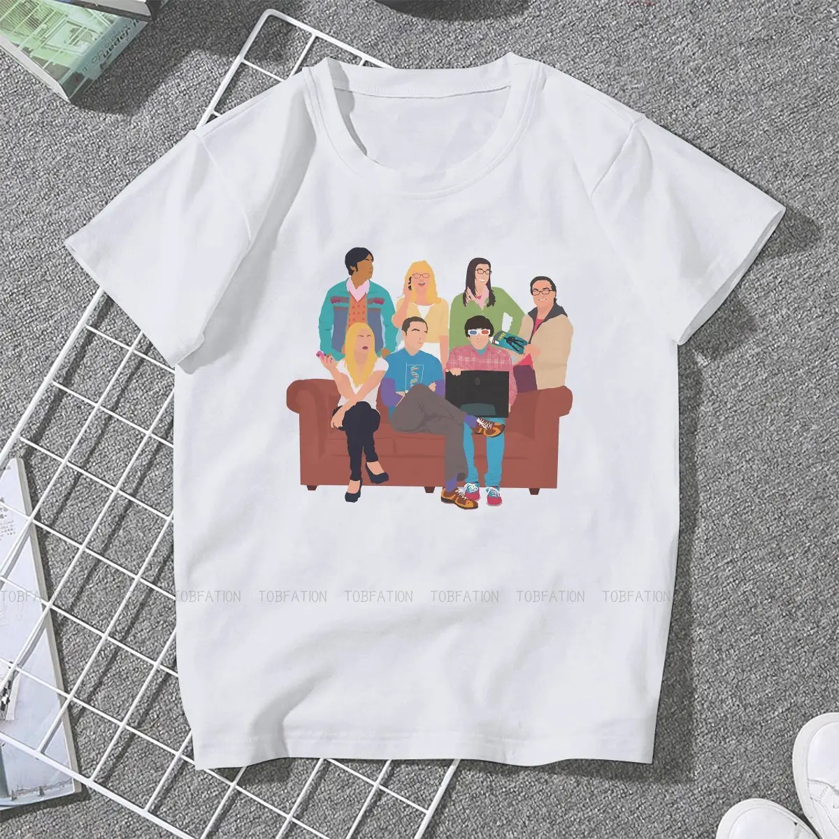 Big Nerd Gang Women Clothes The Big Bang Theory Humor TV Sitcom T-shirt Kawaii Vintage Female Clothing