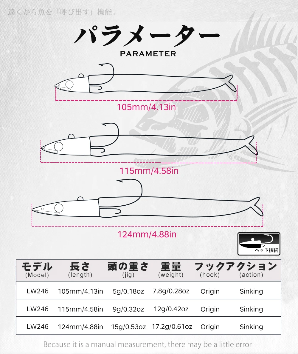 Hunthouse Weichköder JIG-Kopf Angelköder 105mm/5g 115mm/9g 124mm/15g Easy Shiner Swimbaits Zweifarbige Bass-GT-Fisch-Accessoires – Detail 6