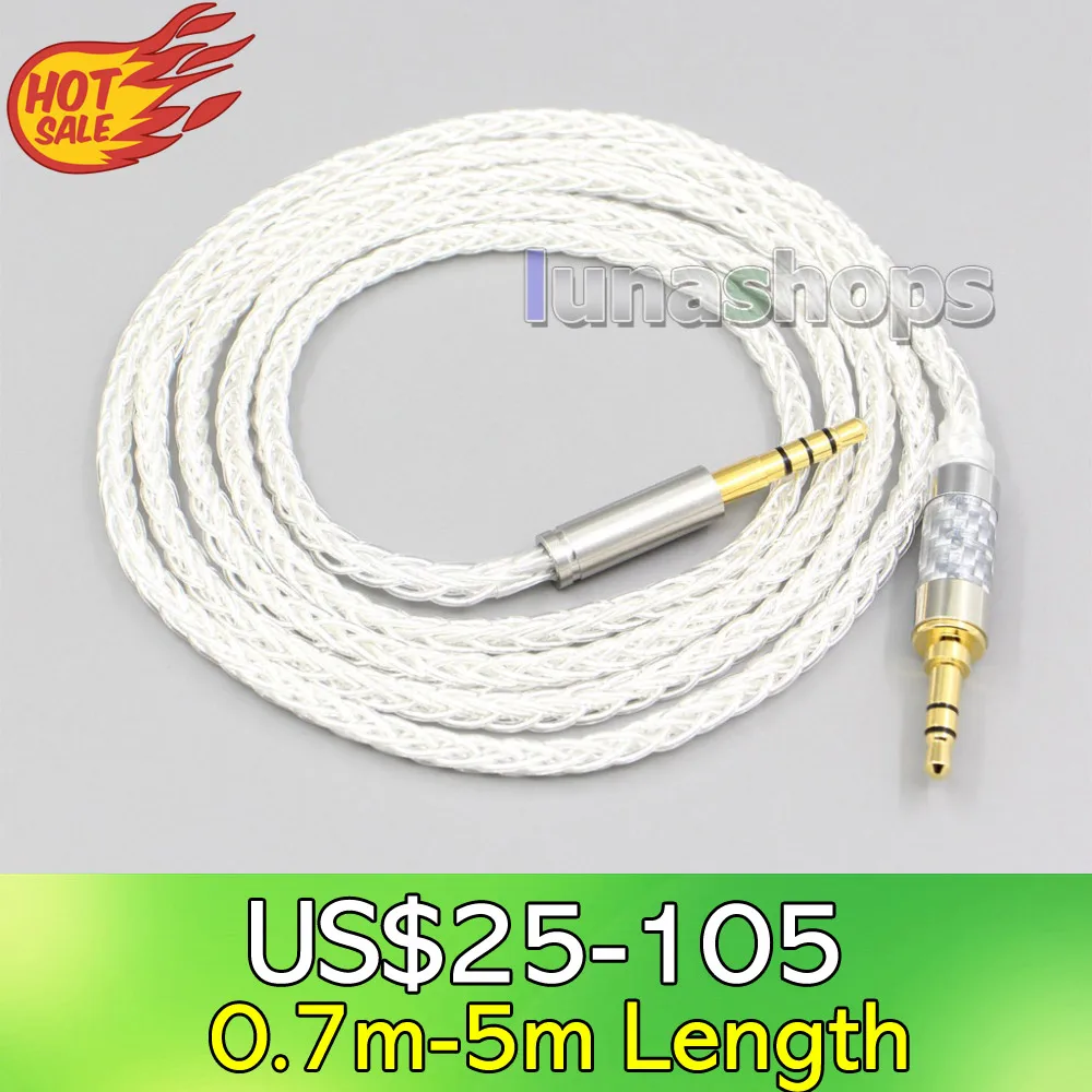 

LN006539 8 Core Silver Plated OCC Earphone Cable For Sony mdr-1a 1adac 1abt 100abn 100ap xb950bt wh1000x h600a h800 h900n z1000