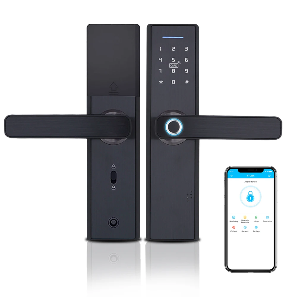 WIFI App Electronic Door Lock, Intelligent Biometric Door Locks Fingerprint, smart wifi Digital Keyless Door Lock