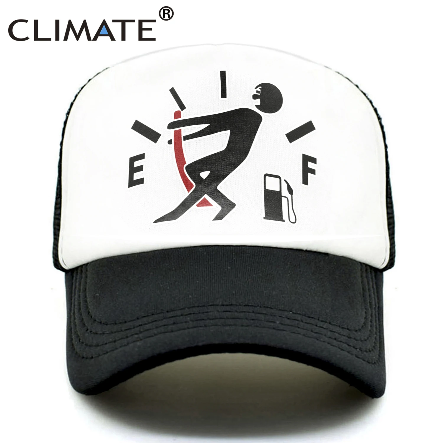 CLIMATE Car Racing Fan Trucker Cap Men Funny Car Caps Oiling Refuel Hip Hop Summer Mesh Hat Driver Car Racing Fans Caps for Men