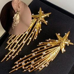 Exaggeration Fashion Big Star Dangle Drop Earrings For Women Ladies Statement Pendant Earrings 2024 New Pendientes