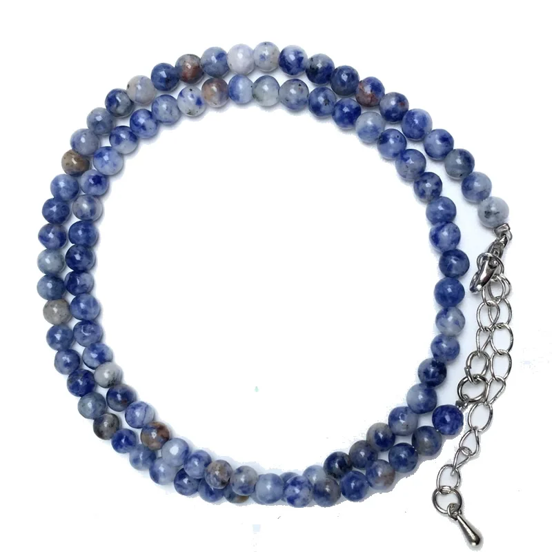Natürliche 4mm Tigerauge Sodalith Amazonit Labradorit Perlenkette in Verschiedenen Farben Geschenke für Mädchen Modisches Armband Choker – Detail 21