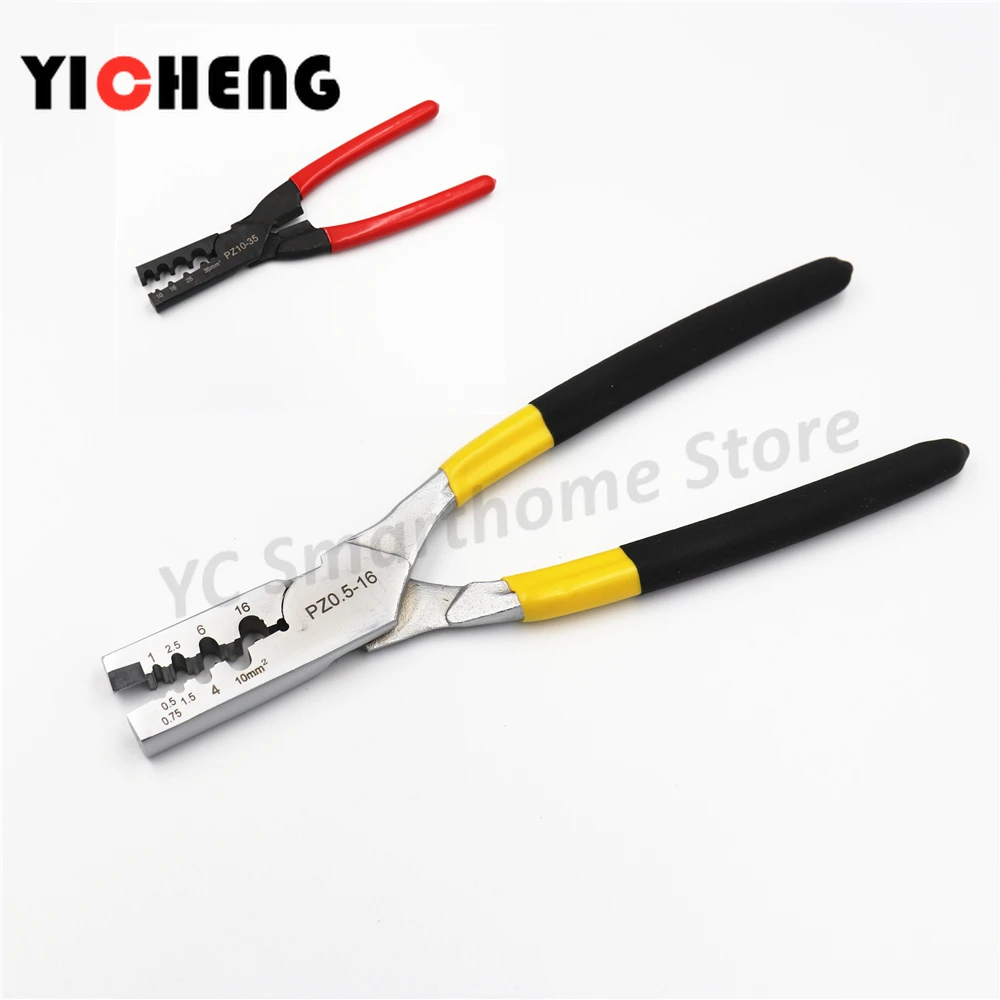 Tool PZ0.5-16/PZ10-35German small crimping pliers PZ0.5-16mm2/PZ10-35mm2 casing type terminal pliers wire stripper