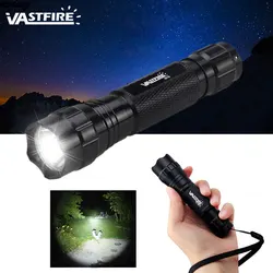 VASTFIRE-linterna LED 501B, 2000 lúmenes, resistente al agua, blanca, portátil, táctica, para exteriores