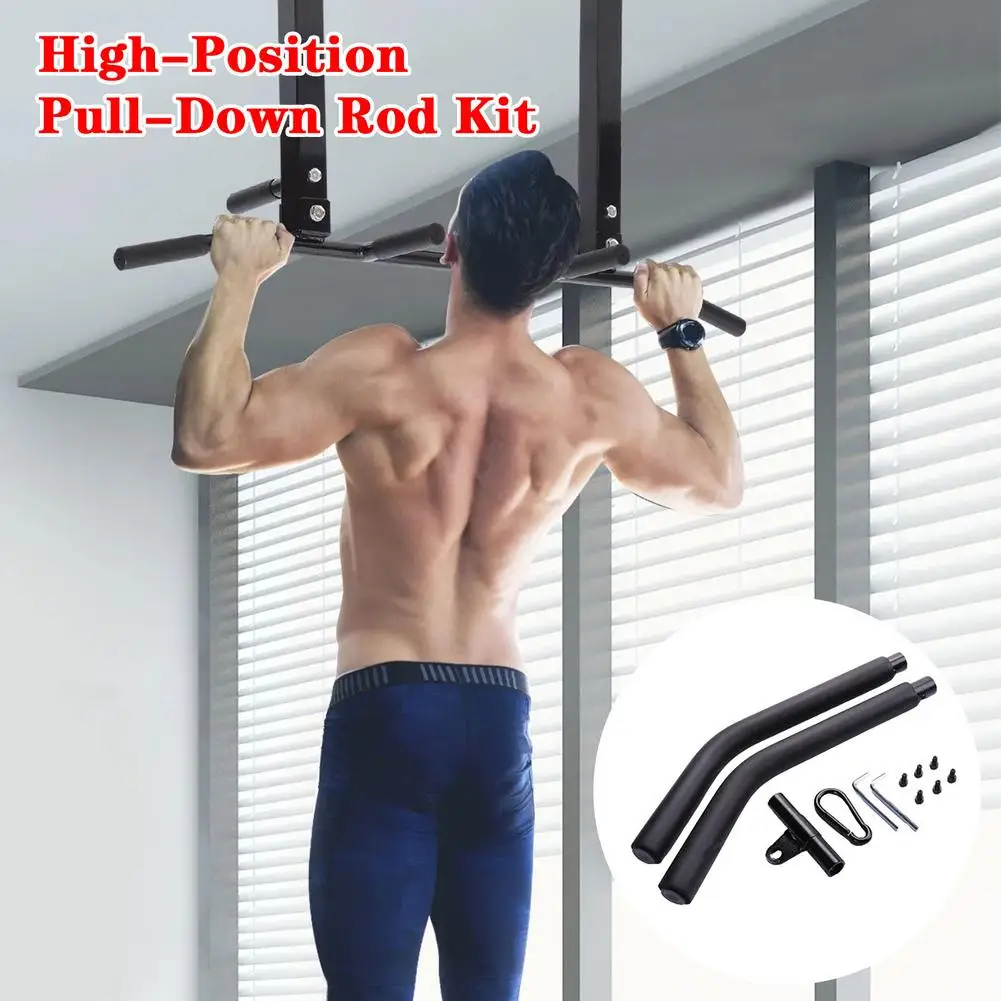 Gym Cable Machine Straight Bar Handle Fitness Triceps Trainer Pull Down Bar Bodybuilding Tension Rod Tube Accessories