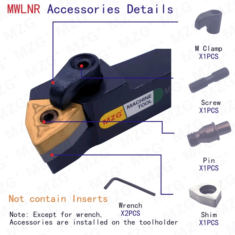 MOSASK MWLNR 금속 가공 절삭 공구 MWLNR2020K08 보링 커터 CNC 선반 아버 외부 선삭 공구 홀더