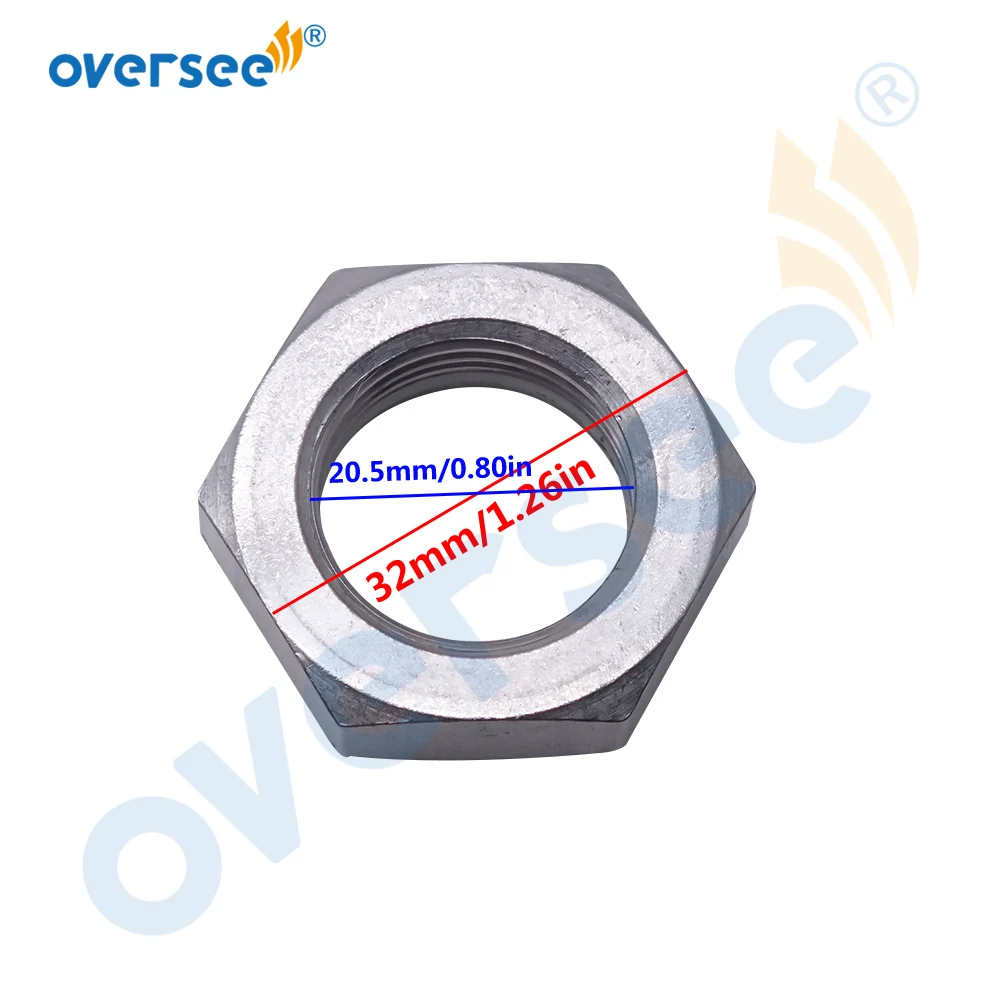 90185-22043 Stainless Steel Self-locking nut for YAMAHA Outboard Motor 2/4T 9.9-250HP Parsun Hidea SEAPRO Hdx 90185-22043-00