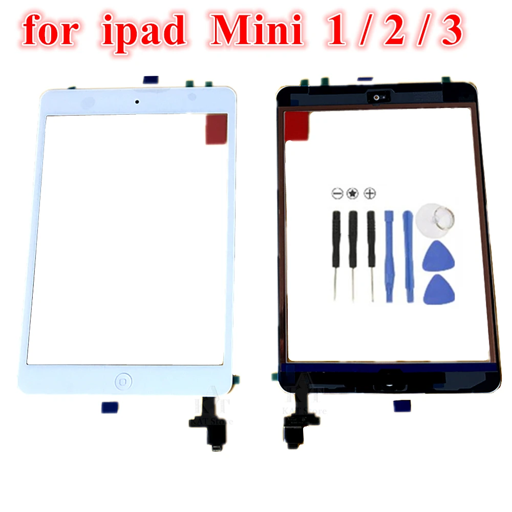 

1Pcs New Touch screen for iPad Mini 3 A1599 A1600 Touch Glass Screen Digitizer With IC Flex for iPad Mini 1 2 A1432 A1454 A1489