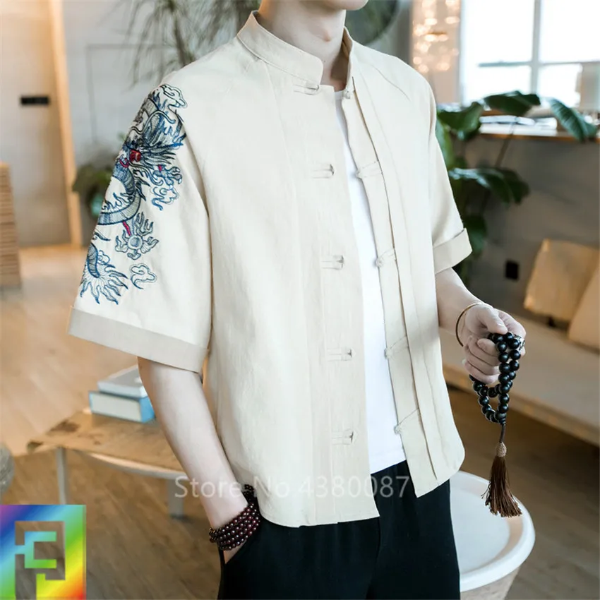 

5XL Japanese Traditional Kimono Clothing Men shirt Nation Wind Man Costume Loose Coat Silk Clothes Chinese Style Kungfu Top