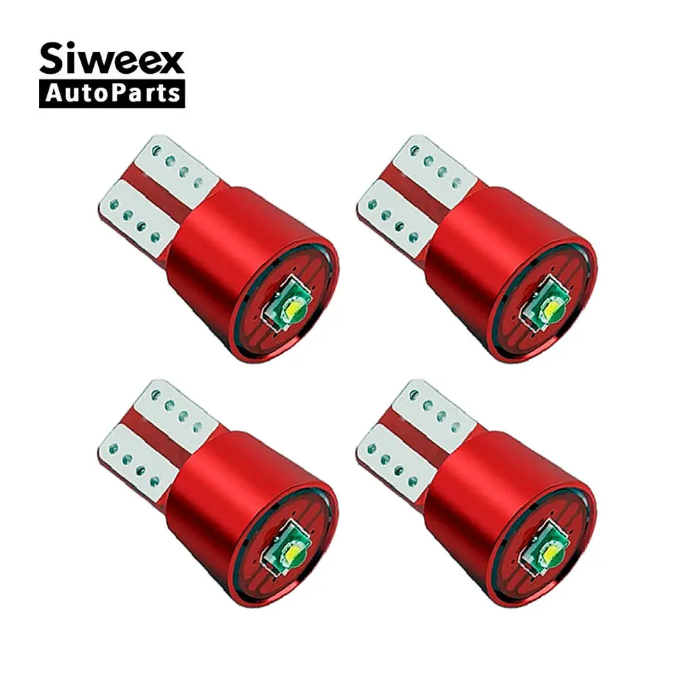 

4 Pcs W5W T10 Car Led Bulbs CANBUS Error Free Interior Dome Reading Door License Plate Lamp White DC 12V Auto Side Marker Lights