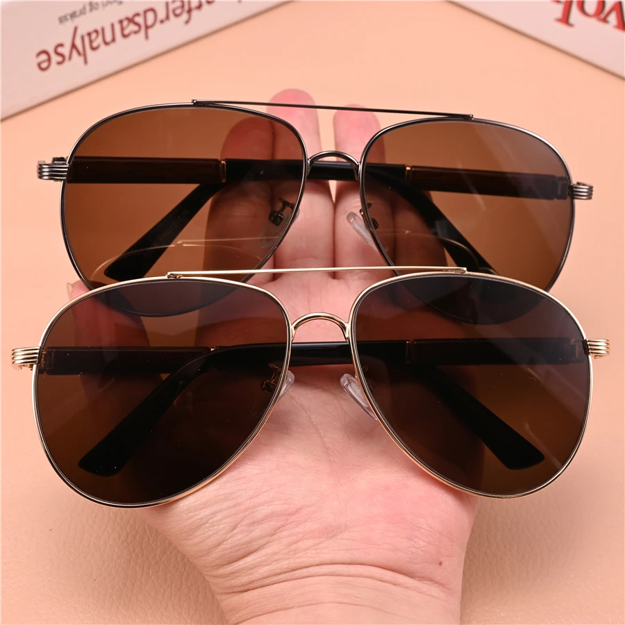 

Rockjoy Aviation Sunglasses Male Women Oversized Brown Sun Glasses for Men Vintage Shades Anti Reflection Scratch Anti-eye-dry
