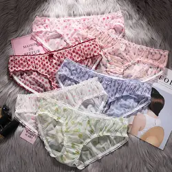 Panties for women Transparent lingerie Cartoon Low-rise underwear female briefs ladies casual cotton underpants intimate panty