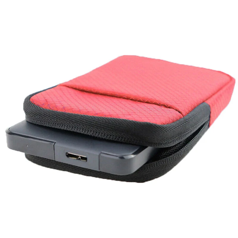 2.5 Hard Disk Case Portable HDD Protection Bag for External 2.5 inch Hard Drive/Earphone/U Disk Hard Disk Drive Case Black