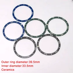 39.5mm Watch Ring Ceramics Bezel Insert for Sub Watch Case Accessories Inner diameter 33.5mm