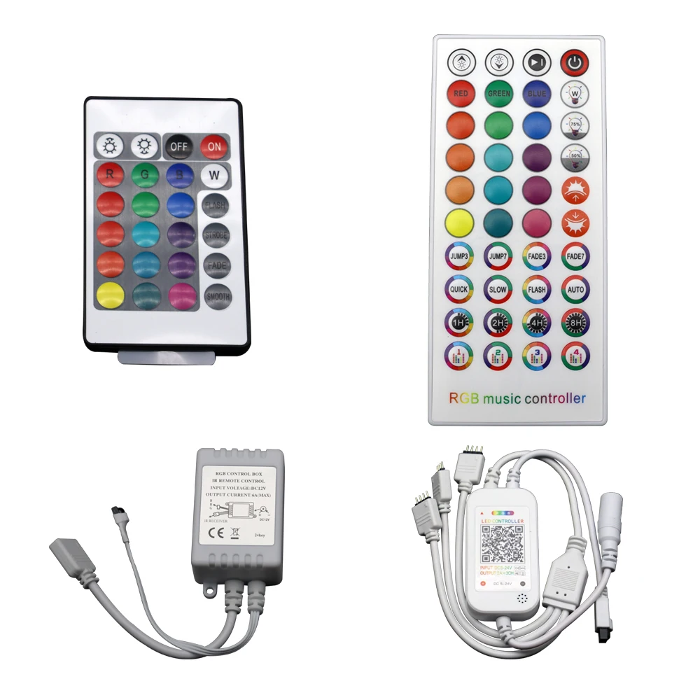 

Led Controller Led Ir Rgb Controler Led Lights Controller Ir Remote Dimmer Dc12v For Rgb 3528 5050 Led Strip